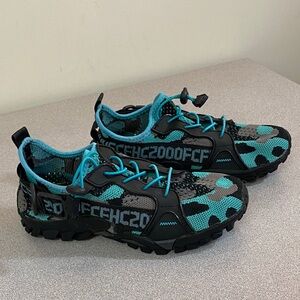 Aqua and Black Water Shoes